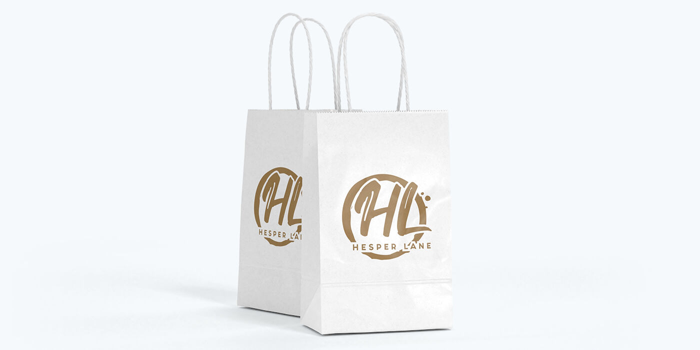 Custom Mini White Paper Bags  Logo Imprinted White Paper Bags