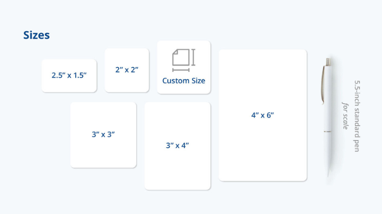Popular Sticker Sizes