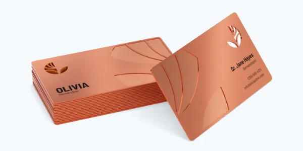 Copper Metal Business Cards