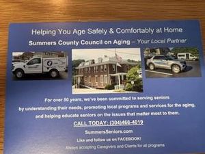 Summers County Council on Aging promo mailer